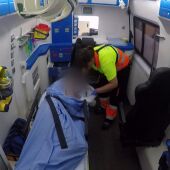Ambulancias atiende un corte de digestión
