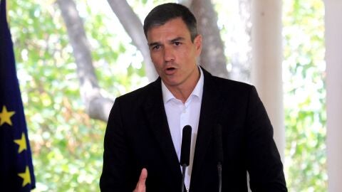 El presidente del Gobierno espa&ntilde;ol, Pedro S&aacute;nchez, durante una rueda de prensa