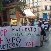 Protesta de Stop Desahucios Mallorca y Stop Maltrato Centro de Acogida en Palma