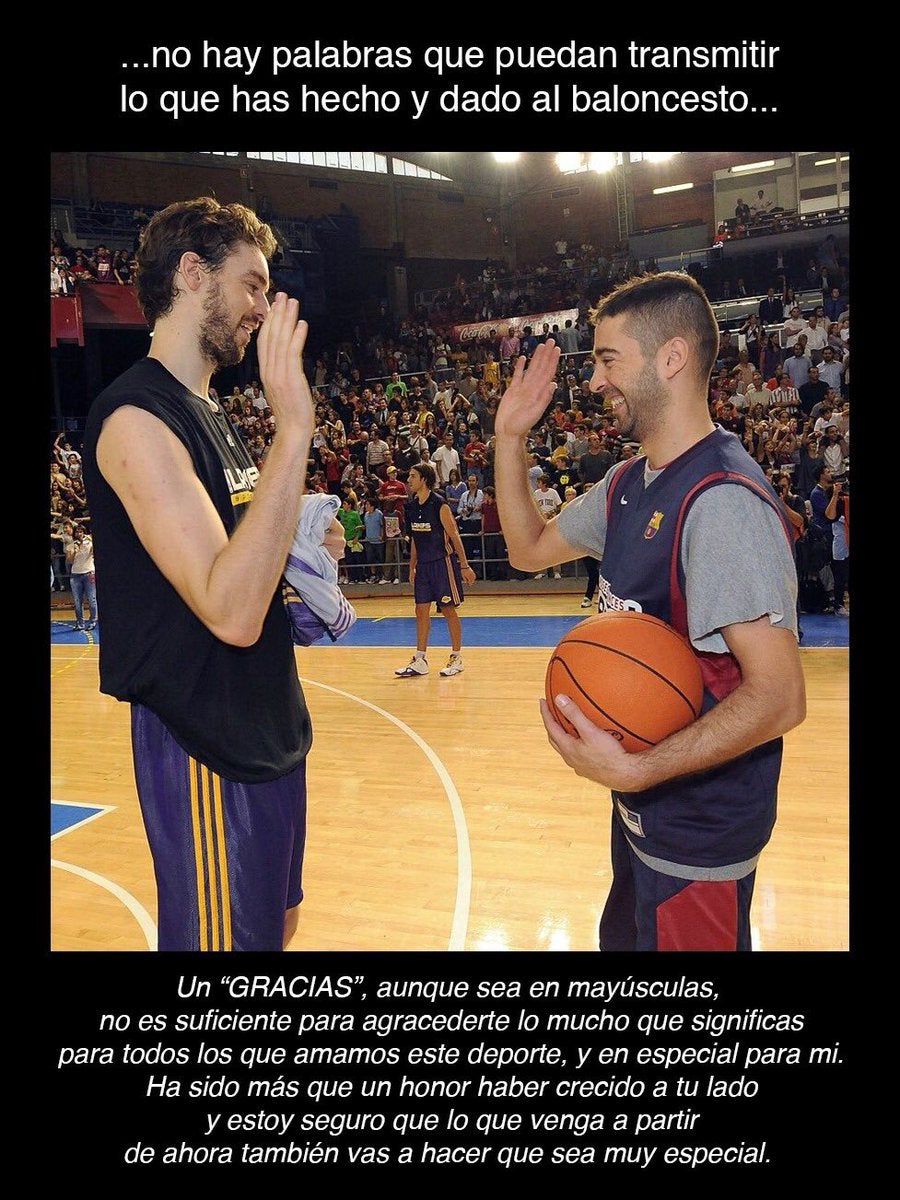 El emotivo mensaje de Pau Gasol a Juan Carlos Navarro: "No hay palabras..." El emotivo mensaje de Pau Gasol a Juan Carlos Navarro: "No hay palabras..."
