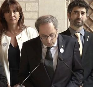 Quim Torra, en el aniversario de los atentados Quim Torra, en el aniversario de los atentados