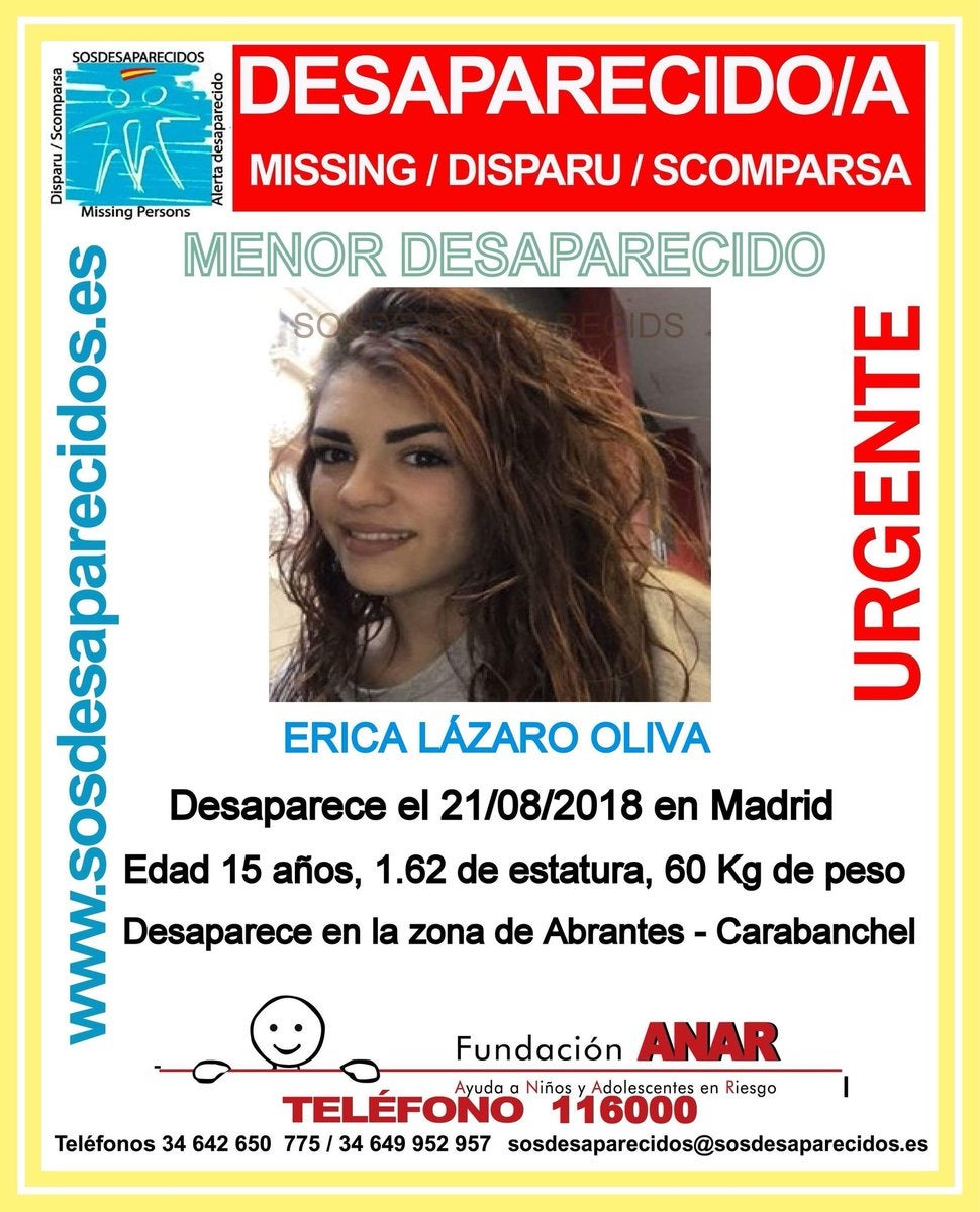 Localizada en buen estado la menor desaparecida hace 6 días en Carabanchel Localizada en buen estado la menor desaparecida hace 6 días en Carabanchel