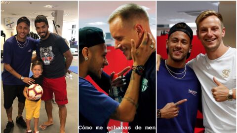 Neymar, de visita en Barcelona