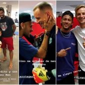 Neymar, de visita en Barcelona