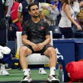 David Ferrer en el partido ante Nadal en el US Open