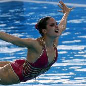 Tina Fuentes, en el mundial de natación de Montreal 2005