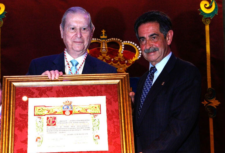 Cantabria de luto oficial por la pérdida de Alfonso Osorio, Medalla de Oro de la comunidad Cantabria de luto oficial por la pérdida de Alfonso Osorio, Medalla de Oro de la comunidad