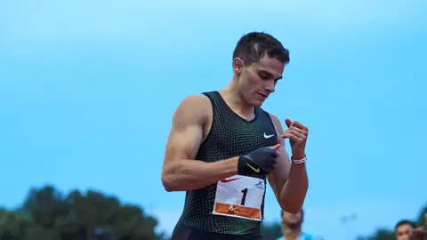 El atleta español Bruno Hortelano El atleta español Bruno Hortelano