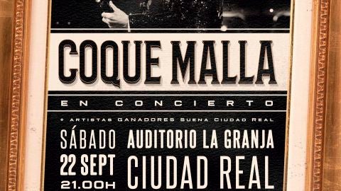 Coque Malla actuar&aacute; en C.Real el 22 de septiembre