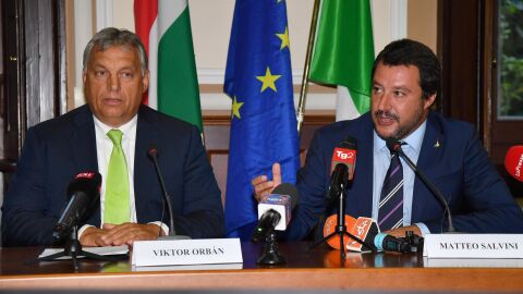 Viktor Orb&aacute;n y Matteo Salvini