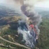 Un incendio arrasa más de 20 hectáreas en Monterrei, Ourense