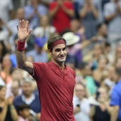Roger Federer en un parido del US Open Roger Federer en un parido del US Open