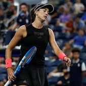 Garbiñe Muguruza en un partido del US open 2018 Garbiñe Muguruza en un partido del US open 2018