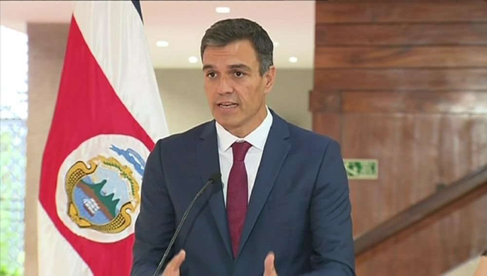 Pedro Sánchez, en Costa Rica