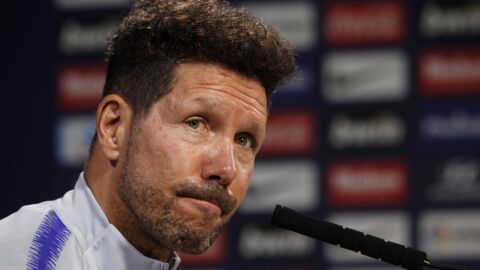 Simeone en rueda de prensa