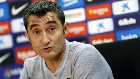 Ernesto Valverde, en rueda de prensa