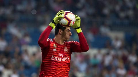Courtois, en su debut con el Real Madrid