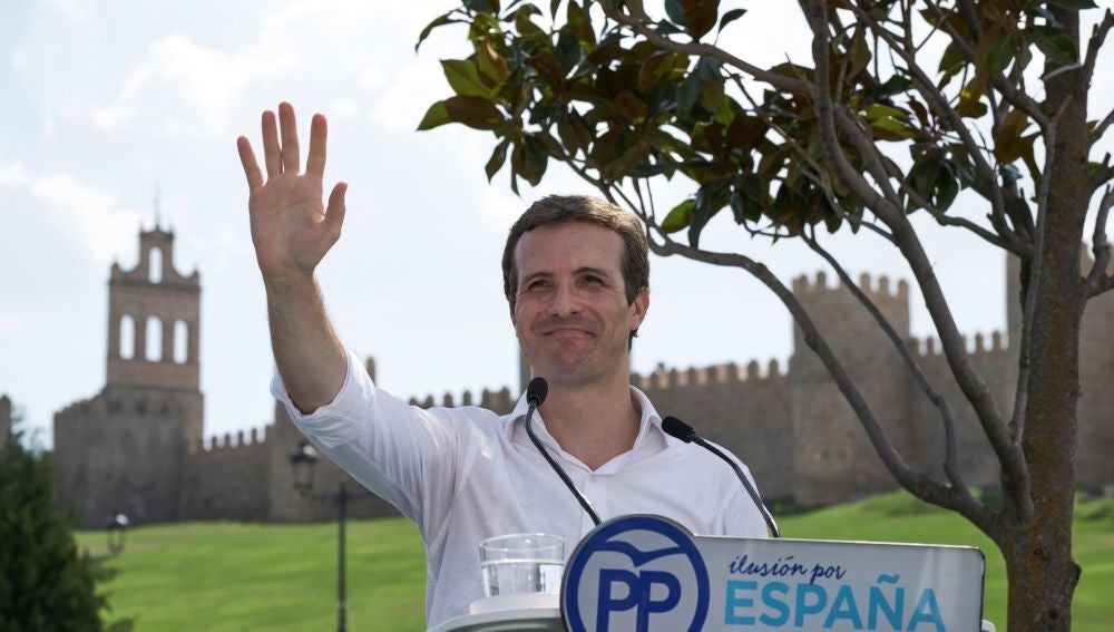 El presidente del PP, Pablo Casado