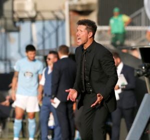 El entrenador argentino, del Atlético de Madrid Diego Simeone durante el partido contra el Celta El entrenador argentino, del Atlético de Madrid Diego Simeone durante el partido contra el Celta