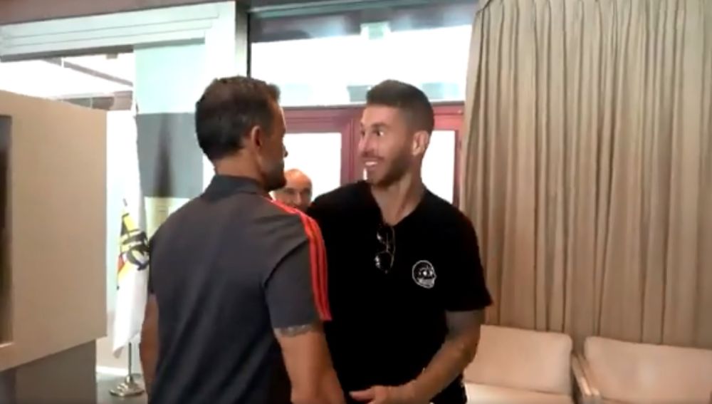 Encuentro entre Luis Enrique y Sergio Ramos
