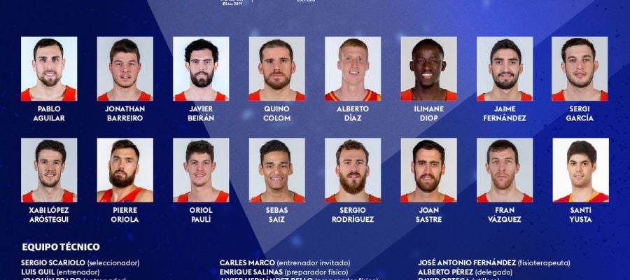 Lista oficial de los 16 jugadores convocados Lista oficial de los 16 jugadores convocados