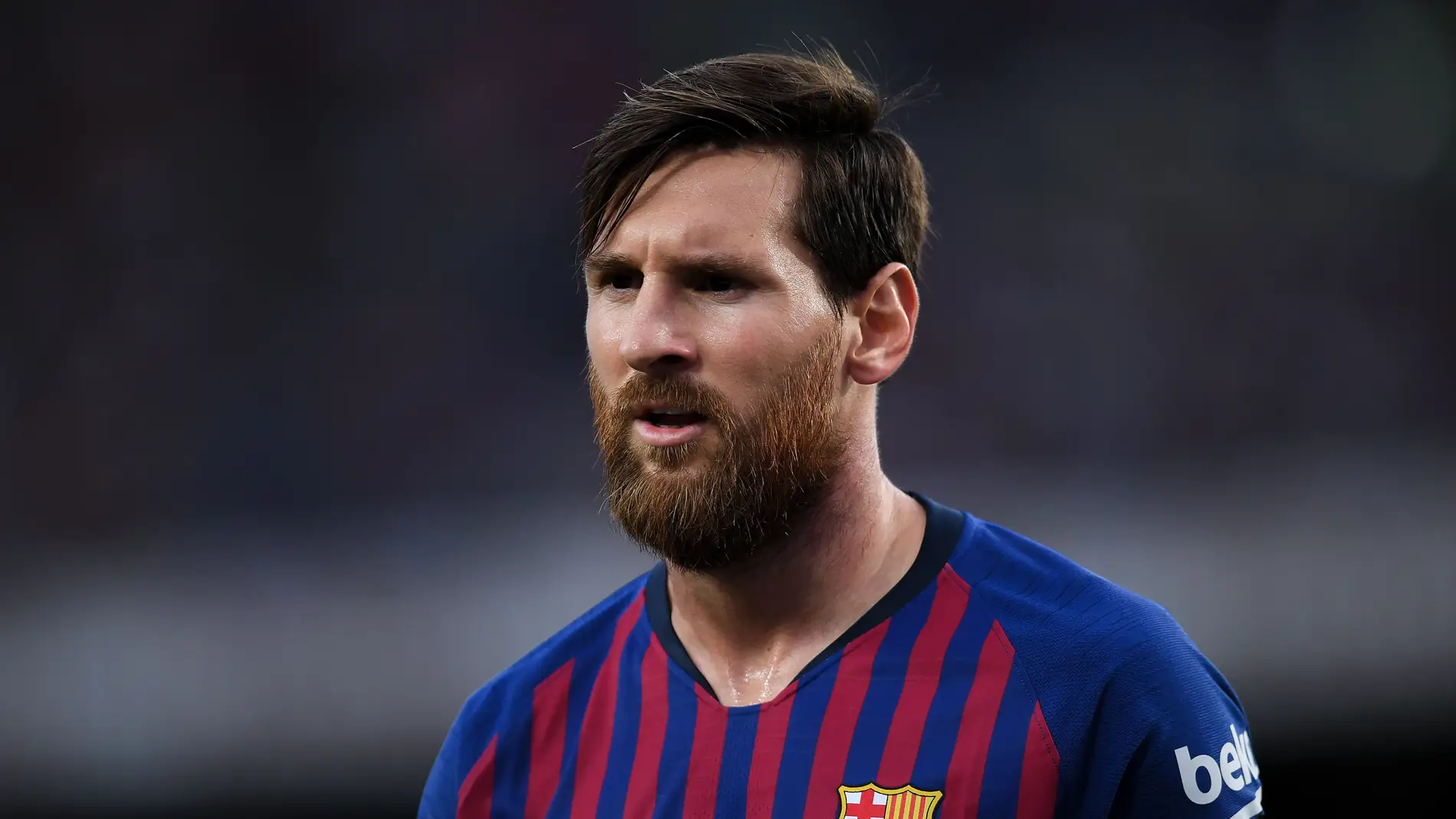 Leo Messi en un partido de liga