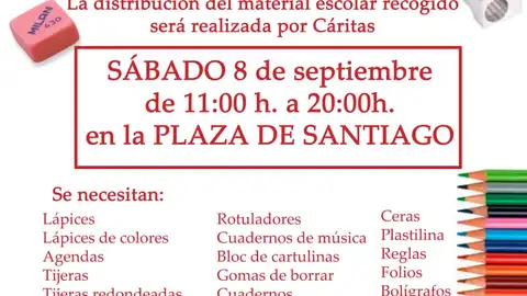 Operación Caridad Recogida de Material Escolar