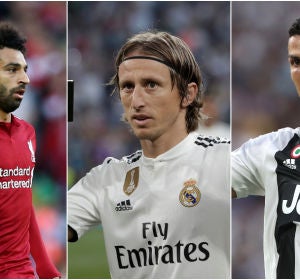 Salah, Modric y Cristiano, candidatos al premio 'The Best' Salah, Modric y Cristiano, candidatos al premio 'The Best'