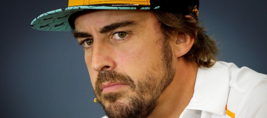 Fernando Alonso, durante una rueda de prensa Fernando Alonso, durante una rueda de prensa