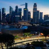 El trazado de Marina Bay, en Singapur El trazado de Marina Bay, en Singapur