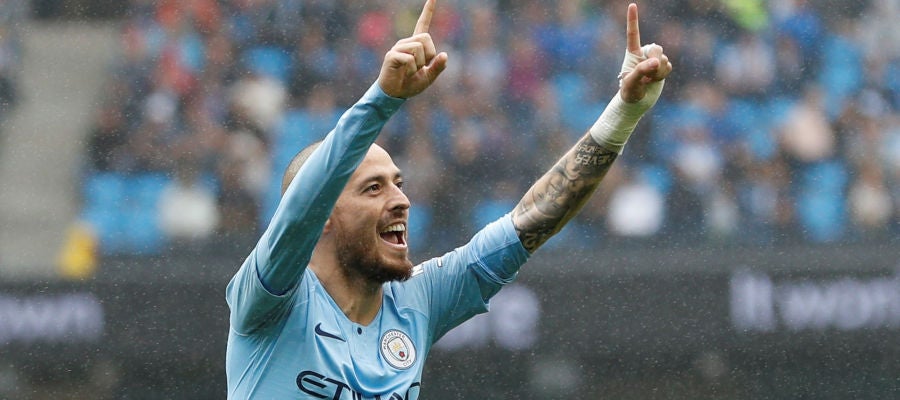 David Silva en un partido con el Manchester City David Silva en un partido con el Manchester City