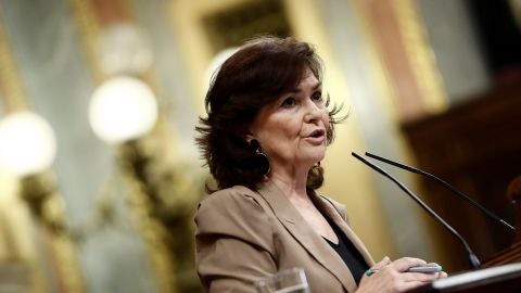 La vicepresidenta del Gobierno, Carmen Calvo