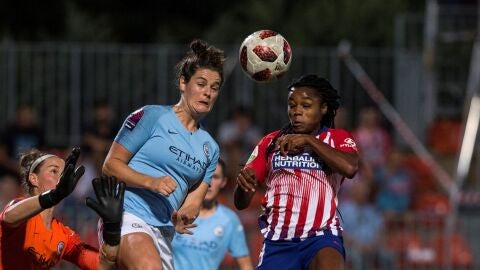 Momento del partido entre el Atl&eacute;tico de Madrid y el Manchester City