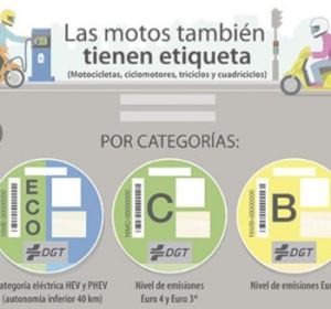 Etiquetas medioambientales para motos Etiquetas medioambientales para motos