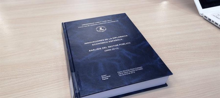 Portada de la tesis doctoral de Pedro Sánchez Portada de la tesis doctoral de Pedro Sánchez