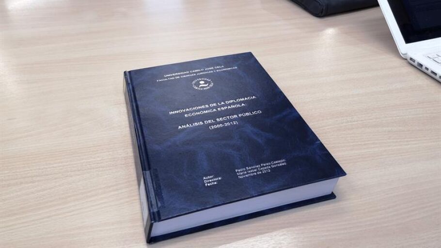 Portada de la tesis doctoral de Pedro S&aacute;nchez