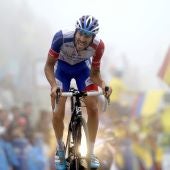 Thibaut Pinot, durante una etapa de la Vuelta