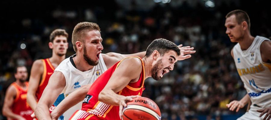 Momento del partido entre Ucrania y España Momento del partido entre Ucrania y España