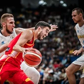 Momento del partido entre Ucrania y España Momento del partido entre Ucrania y España