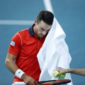 Roberto Bautista, durante su partido contra Pouille Roberto Bautista, durante su partido contra Pouille