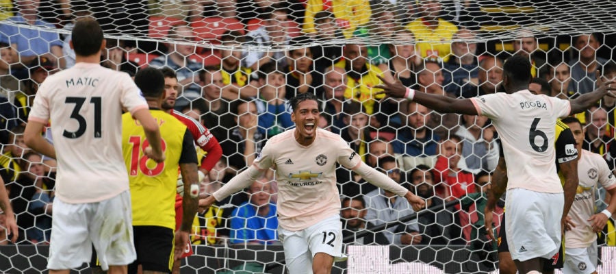 Smalling celebra un gol con el United Smalling celebra un gol con el United