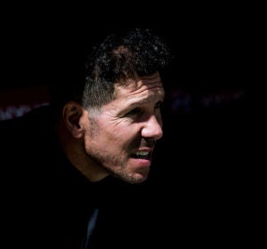 Simeone, en el banquillo Simeone, en el banquillo
