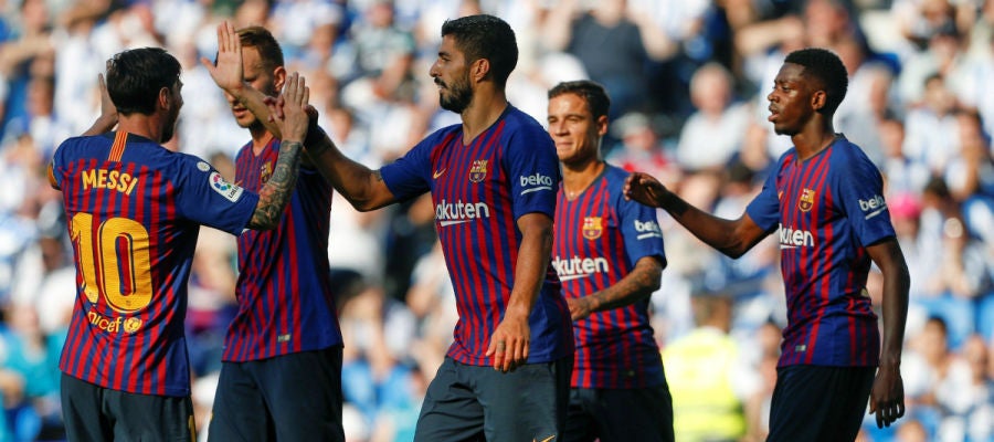 Luis Suárez celebra un gol Luis Suárez celebra un gol