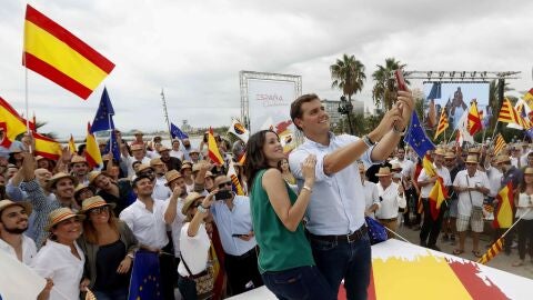 Albert Rivera e In&eacute;s Arrimadas en un acto en Barcelona