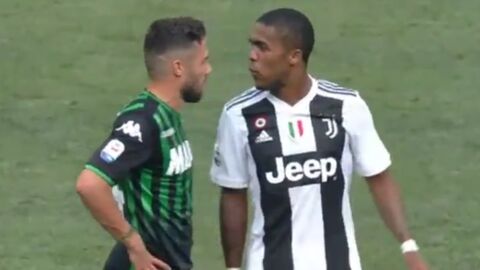 Douglas Costa escupe a su rival