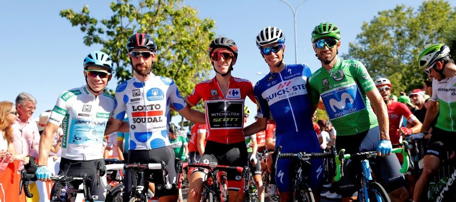Miguel Ángel López, Tomás De Gent, Simon Yates, Enric Mas y Alejandro Valverde Miguel Ángel López, Tomás De Gent, Simon Yates, Enric Mas y Alejandro Valverde