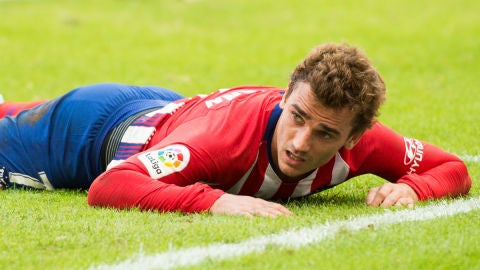 Griezmann, tirado en el c&eacute;sped