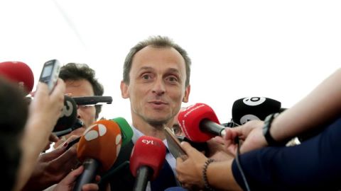 Pedro Duque, en declaraciones a los periodistas