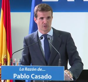 Pablo Casado, en el foro de La Razón Pablo Casado, en el foro de La Razón