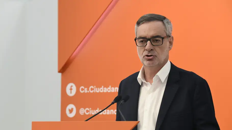 El secretario general de Ciudadanos, José Manuel Villegas, durante su comparecencia El secretario general de Ciudadanos, José Manuel Villegas, durante su comparecencia